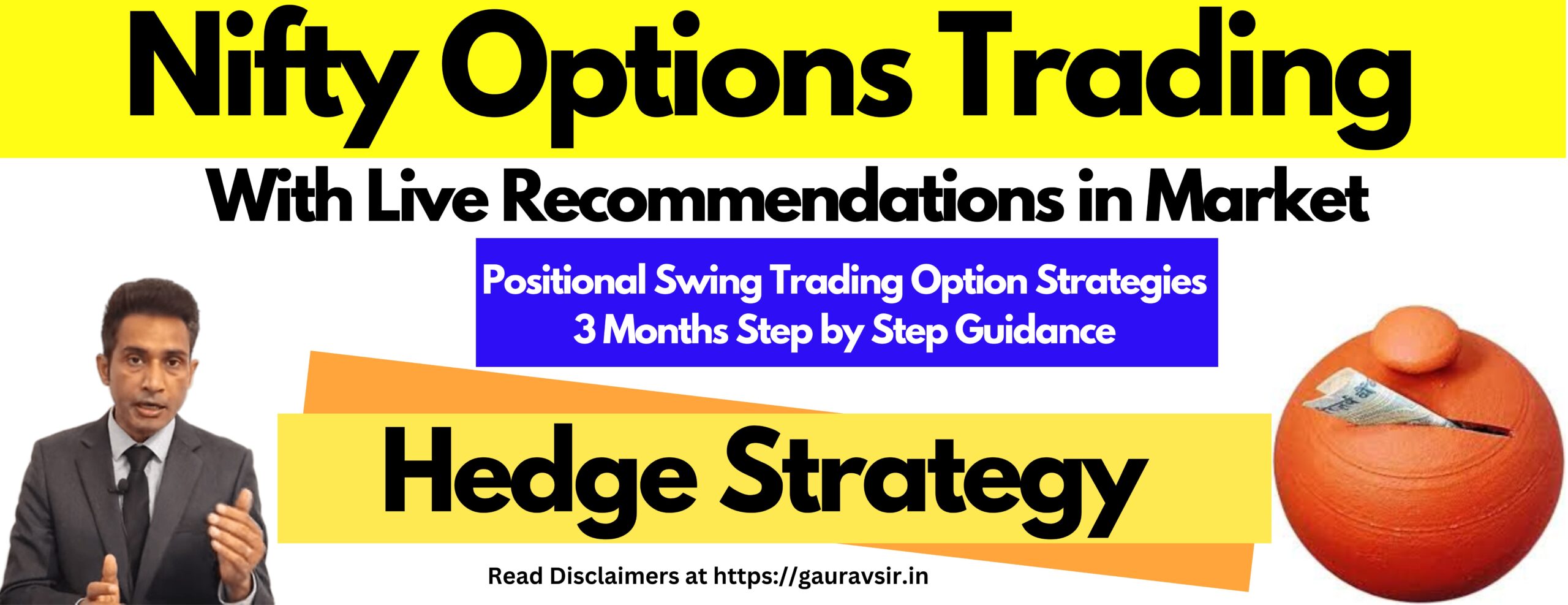 Nifty Positional Hedge Strategies 
We focus on Swings of Nifty with a view 
1. Bullish from Support 
2. Bearish from Resistance 
3. Range Bound premium Eating 
4. Shifting and Adjusting in Large swings .